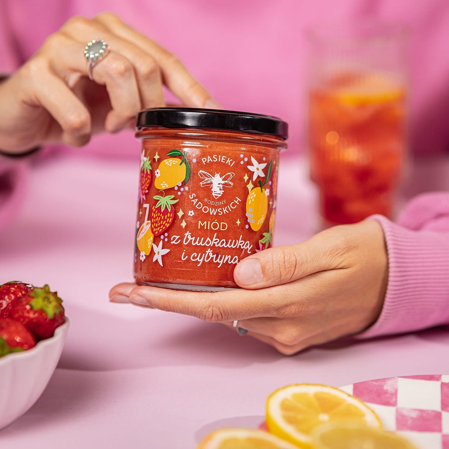 Honey with Strawberry & Lemon 430g