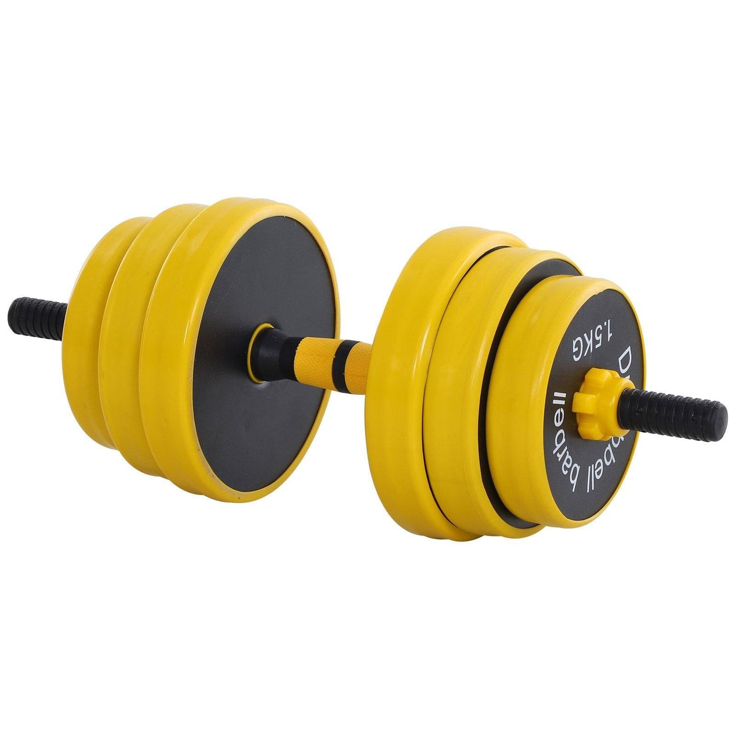 25KG Dumbbell & Barbell Adjustable Set Plate Bar Clamp Rod Home Gym Sports Area Exercise Ergonomic