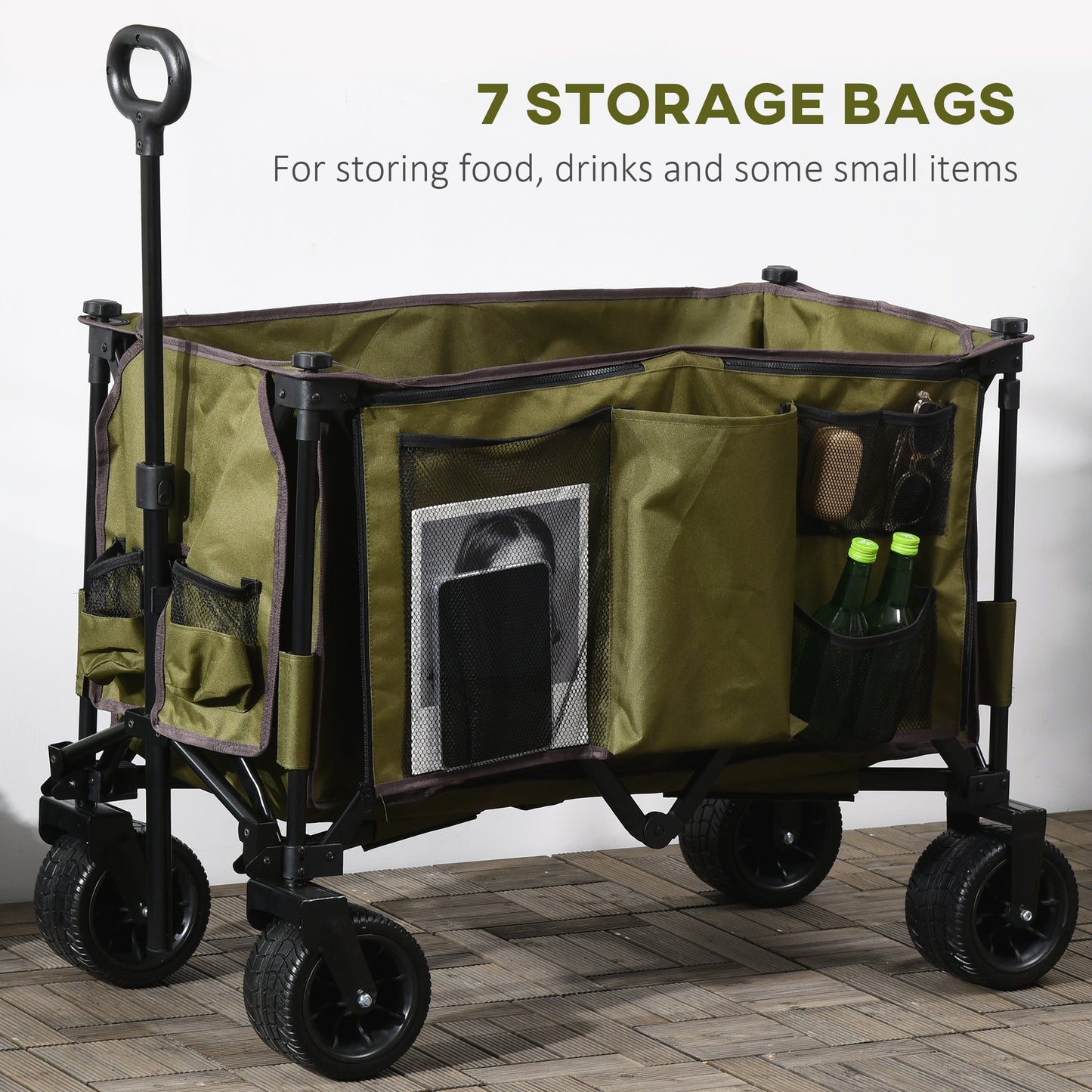 Folding Garden Trolley on Wheels