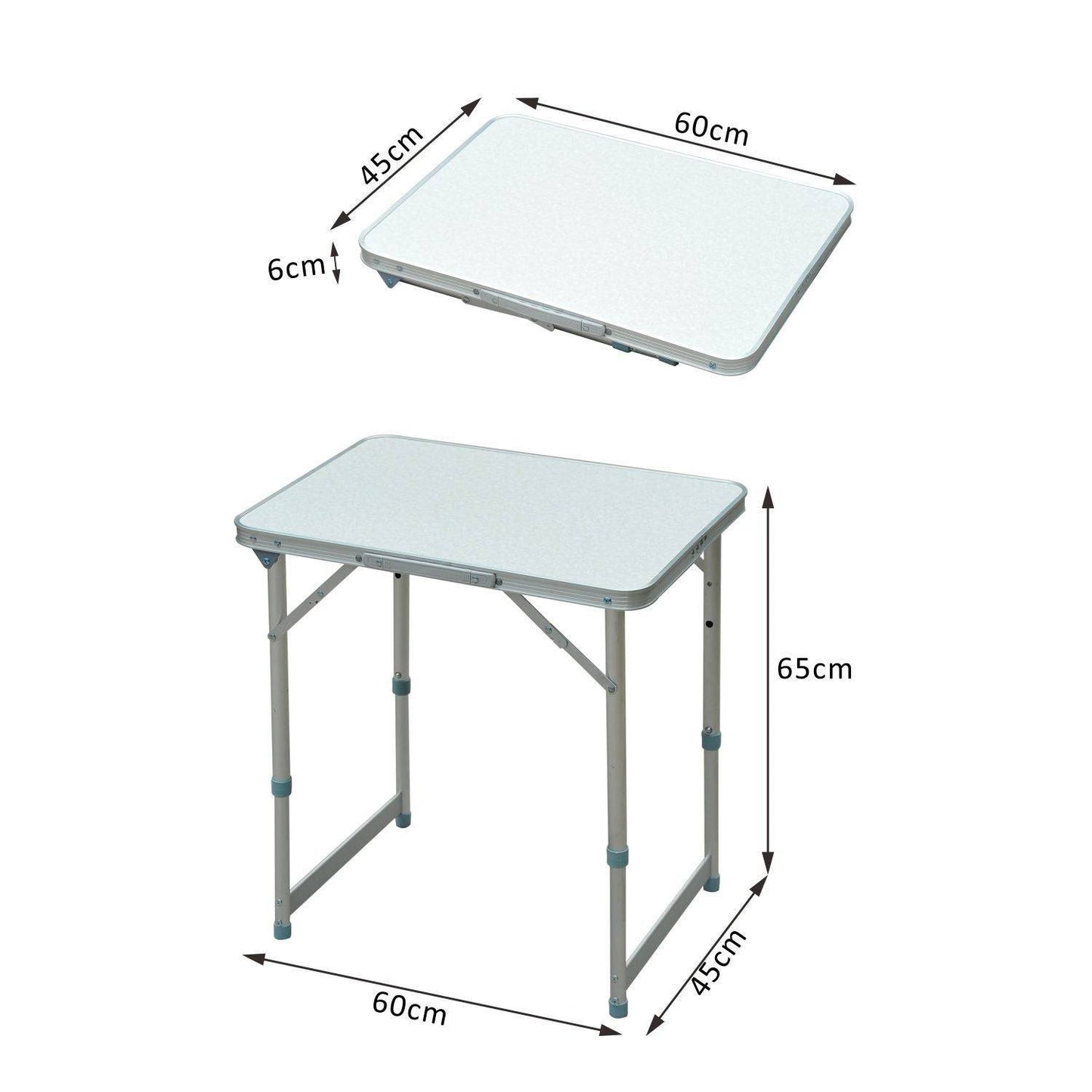 Patio Foldable Picnic Table-Silver