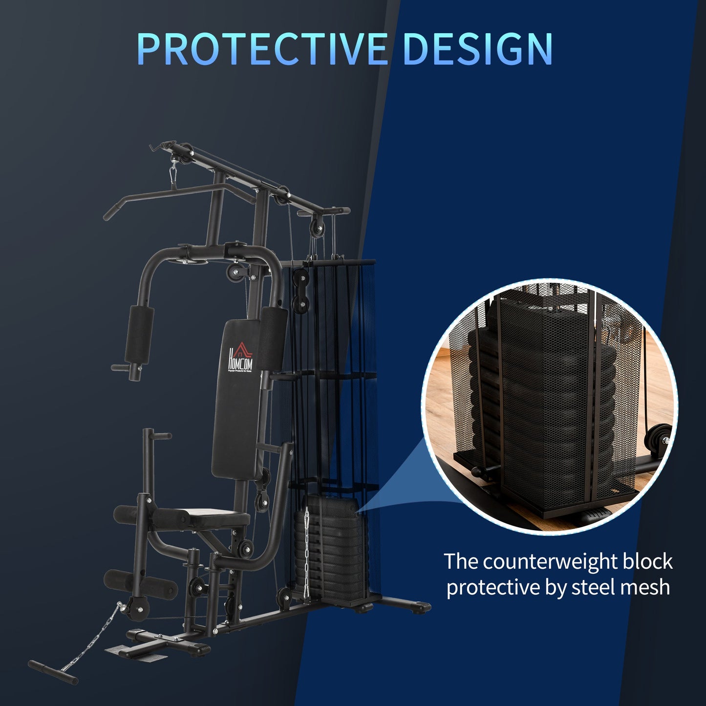 Multifunction Home Gym System Weight Training Exercise Workout Station