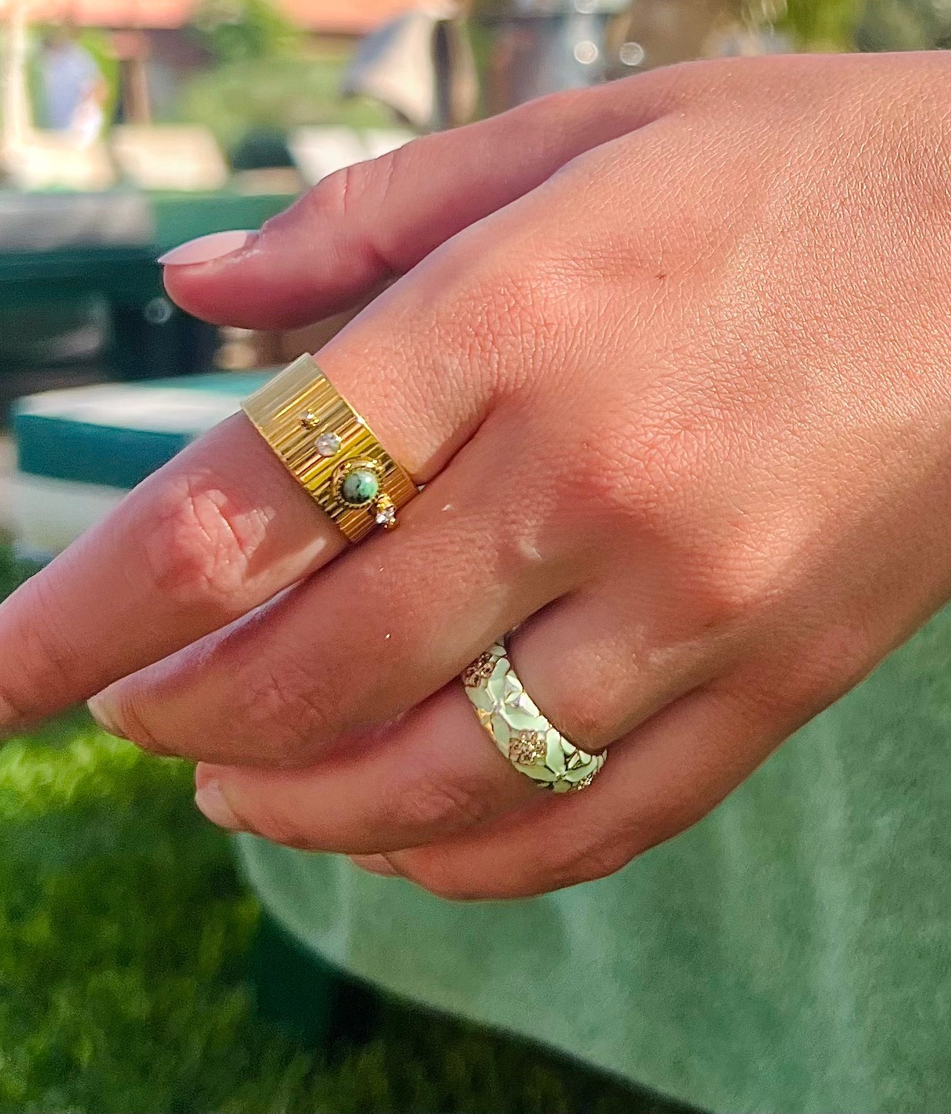 Havana Luxe 18k Gold Plated Ring