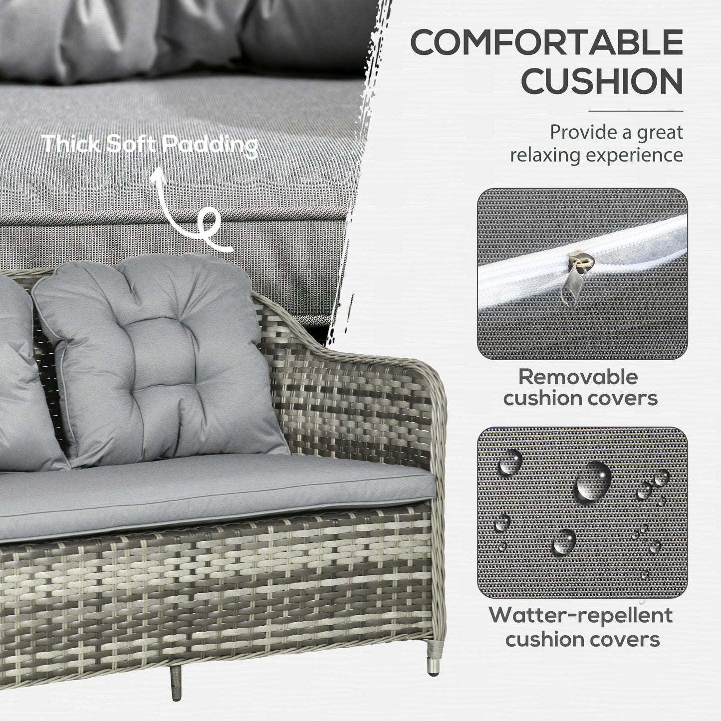 4 Seater PE Rattan Garden Furniture