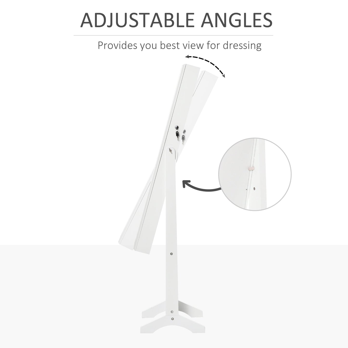 Jewellery Cabinet with Full-Length Mirror