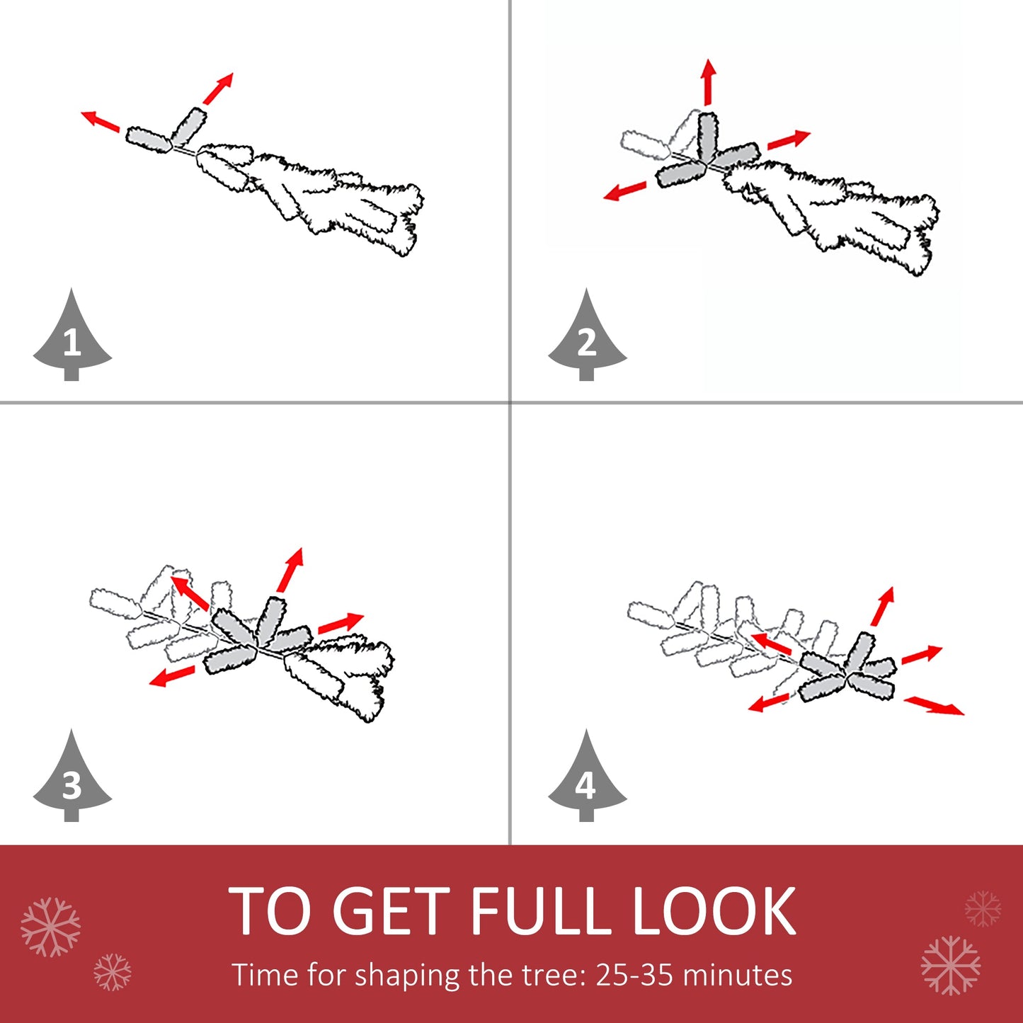 6FT Artificial Christmas Tree with Pine Cones