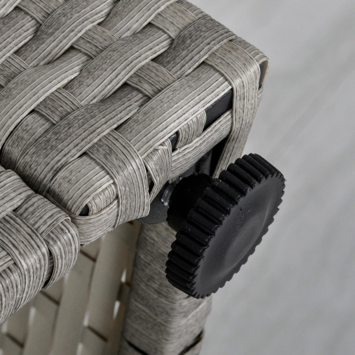 6-Pieces Outdoor PE Rattan Garden Furniture Set with Three-seat