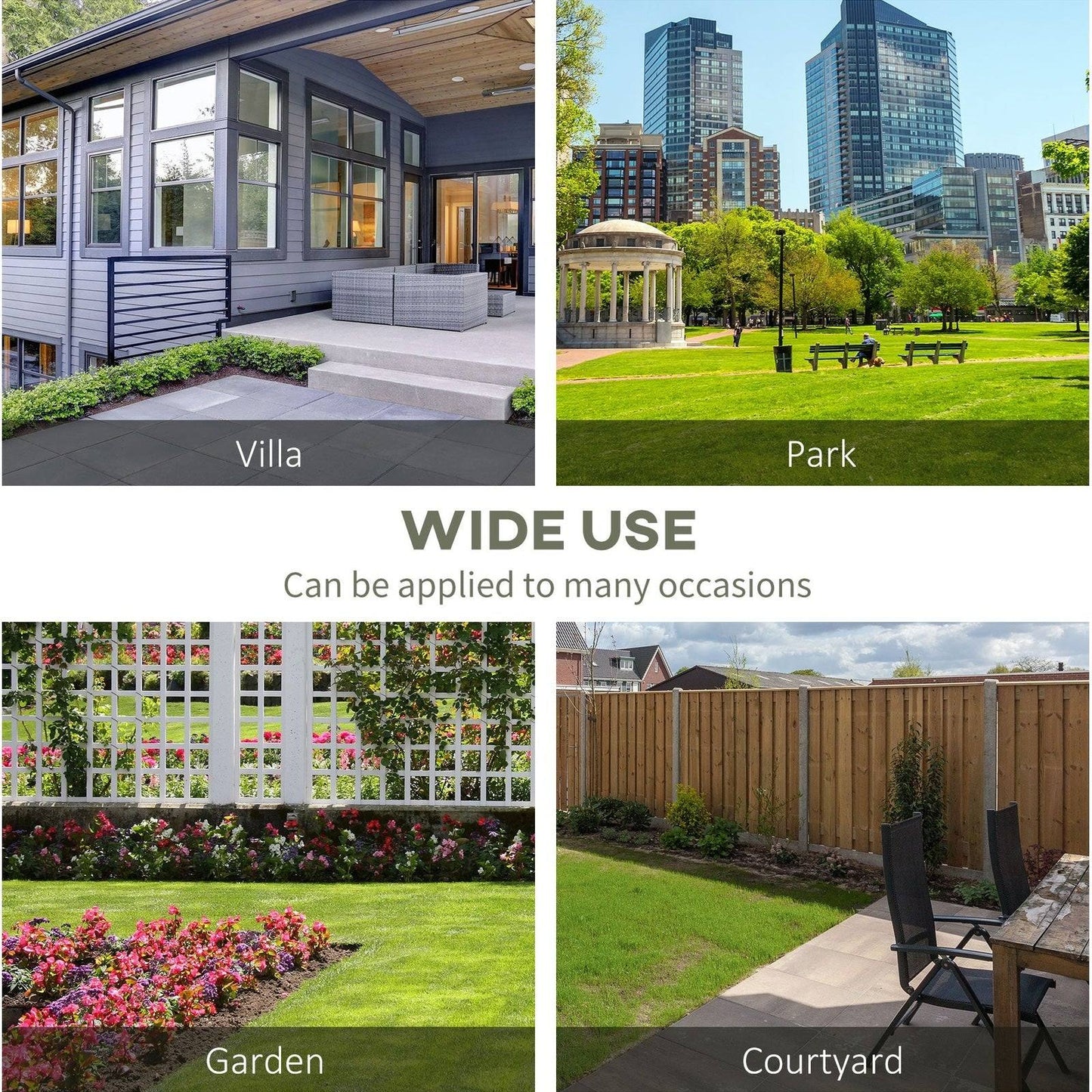 2 Seater Garden Bench Metal Loveseat w/ Decorative Backrest Ergonomic Armrest