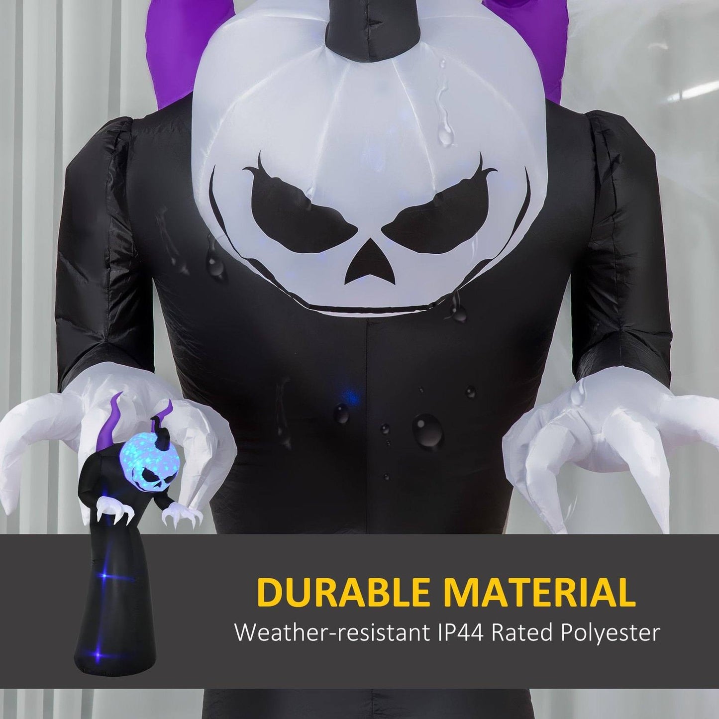 7ft Inflatable Halloween Ghost with Horns