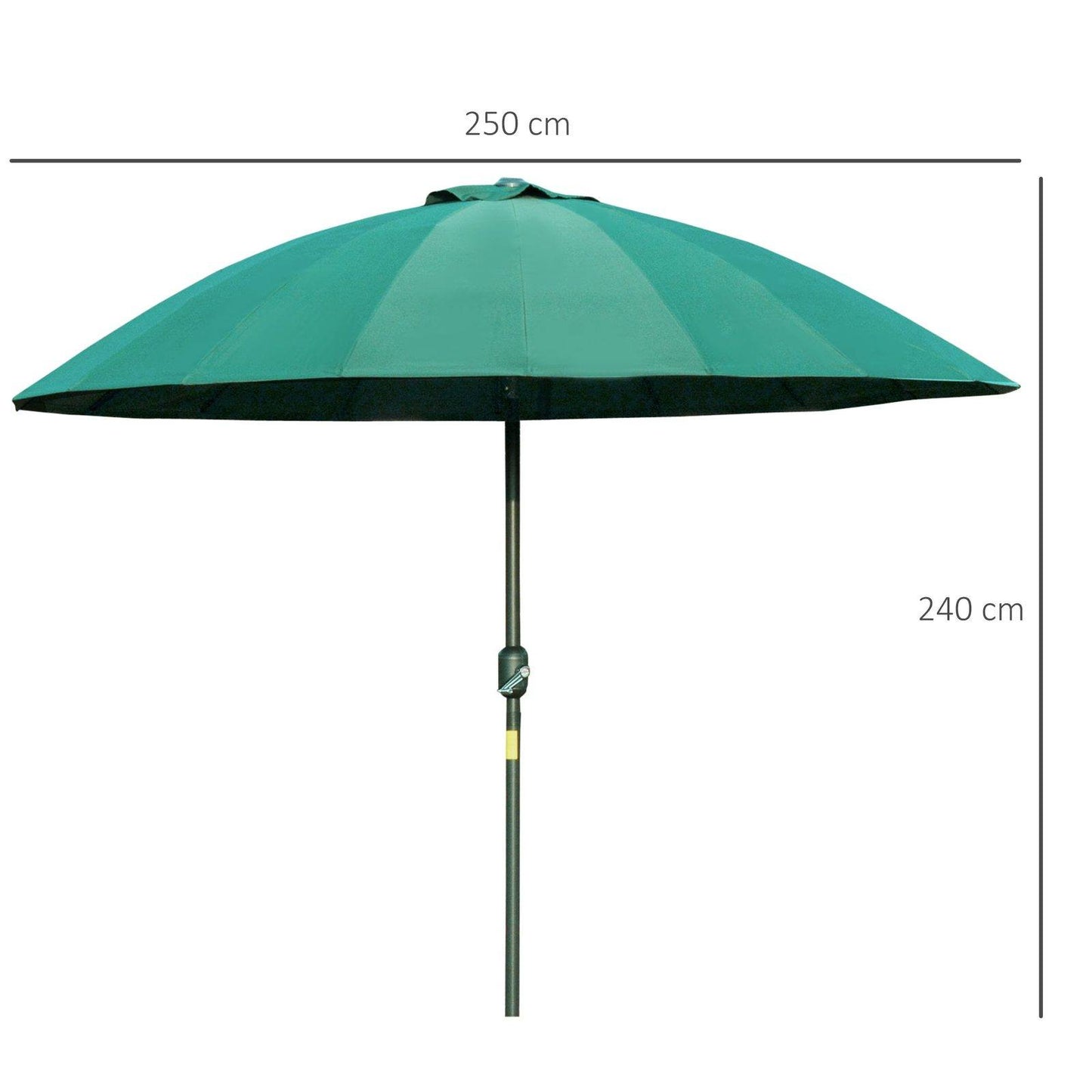 2.6m Shanghai Garden Parasol Umbrella with Crank & Tilt