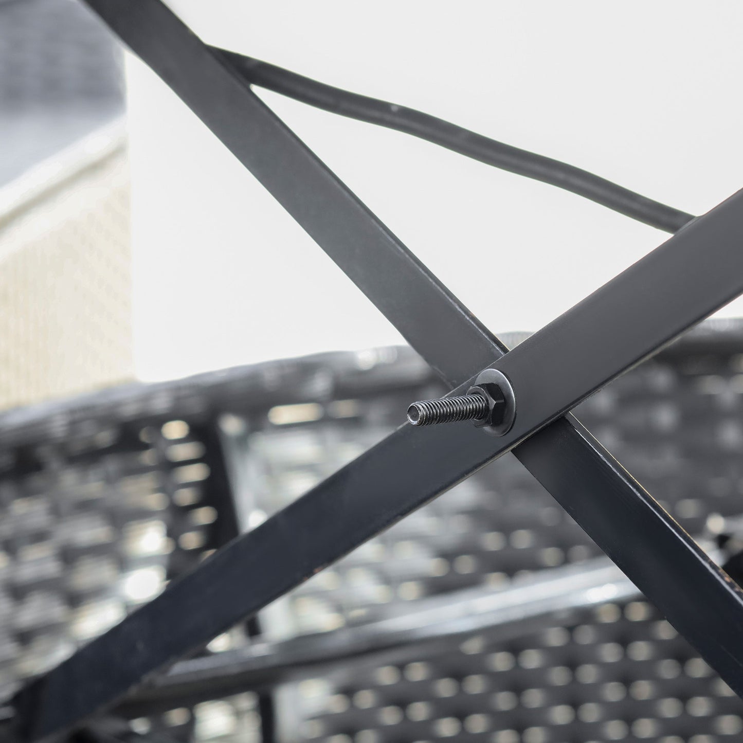 4-Pieces PE Rattan Garden Daybed Set