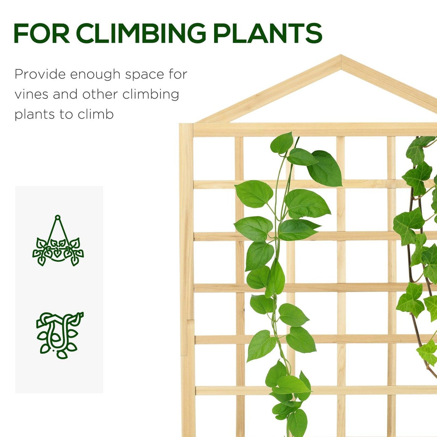 Garden Planters with Trellis for Vine Climbing