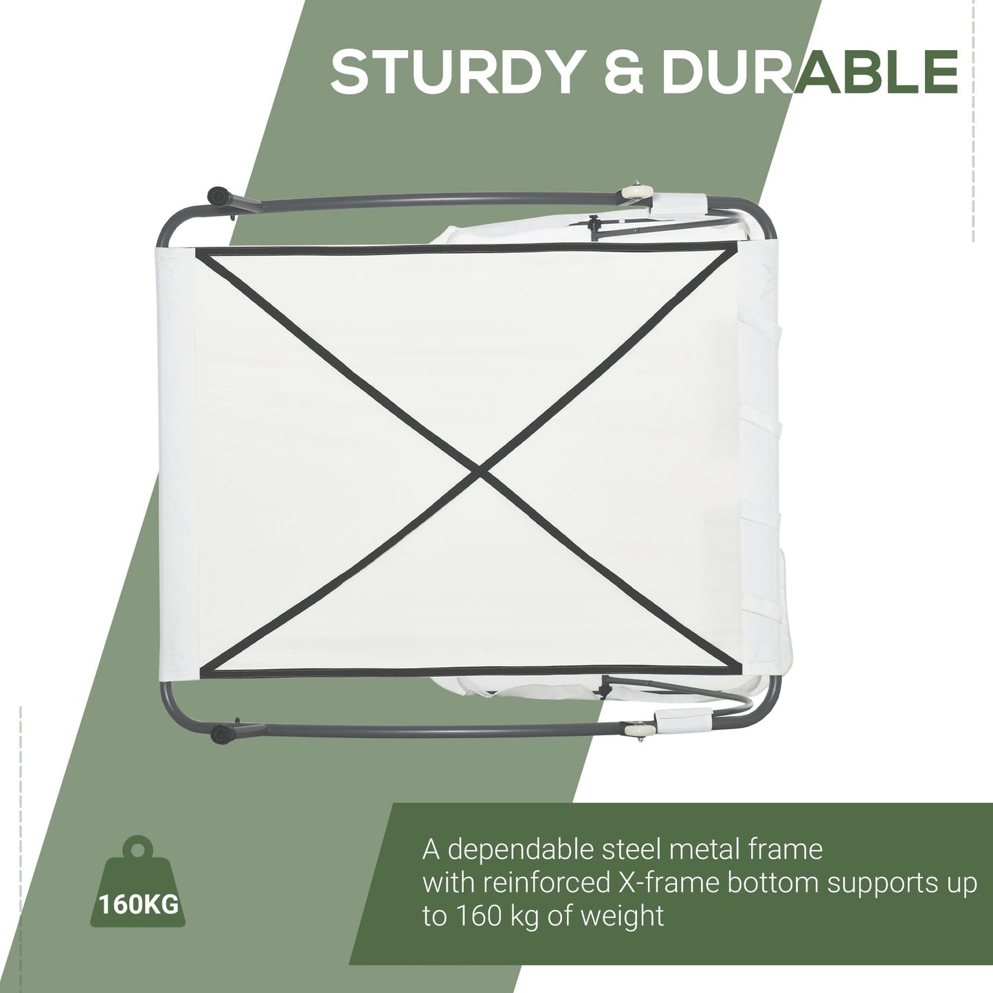 Patio Double Hammock Sun Lounger Bed w/ Canopy Shelter