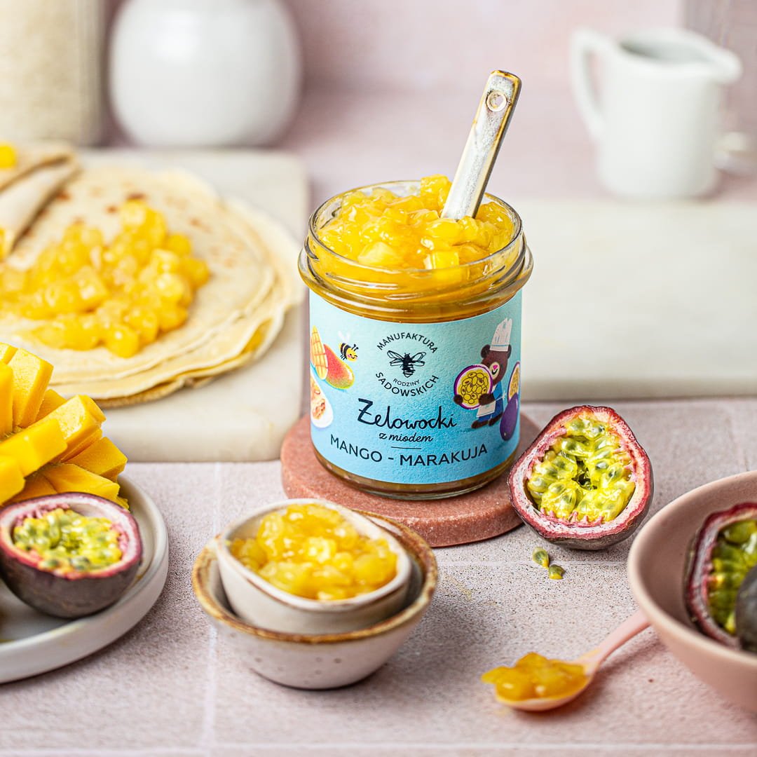 Mango & Passion fruit in gel with Honey "Żelowocki" 320g