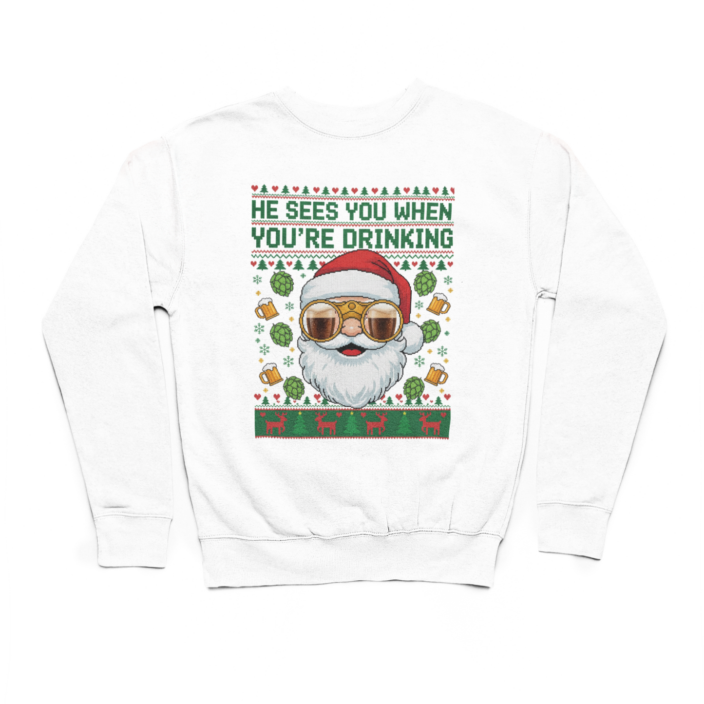 He Sees You When You're Drinking Sweater