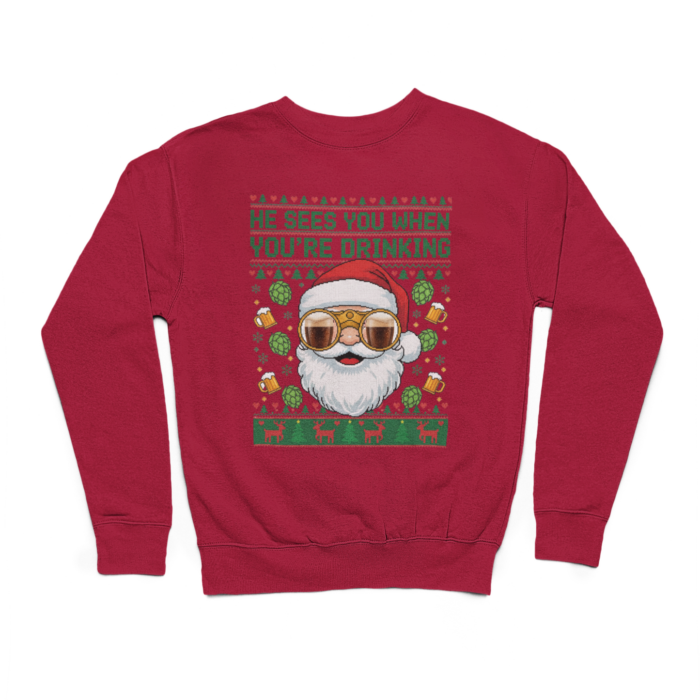 He Sees You When You're Drinking Sweater