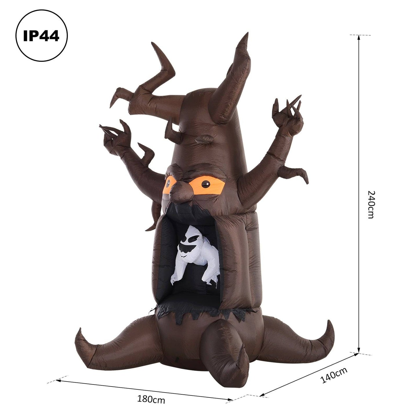 Inflatable Halloween Floating Ghost Tree with LED Light Outdoor Decoration 8FT 2.4m