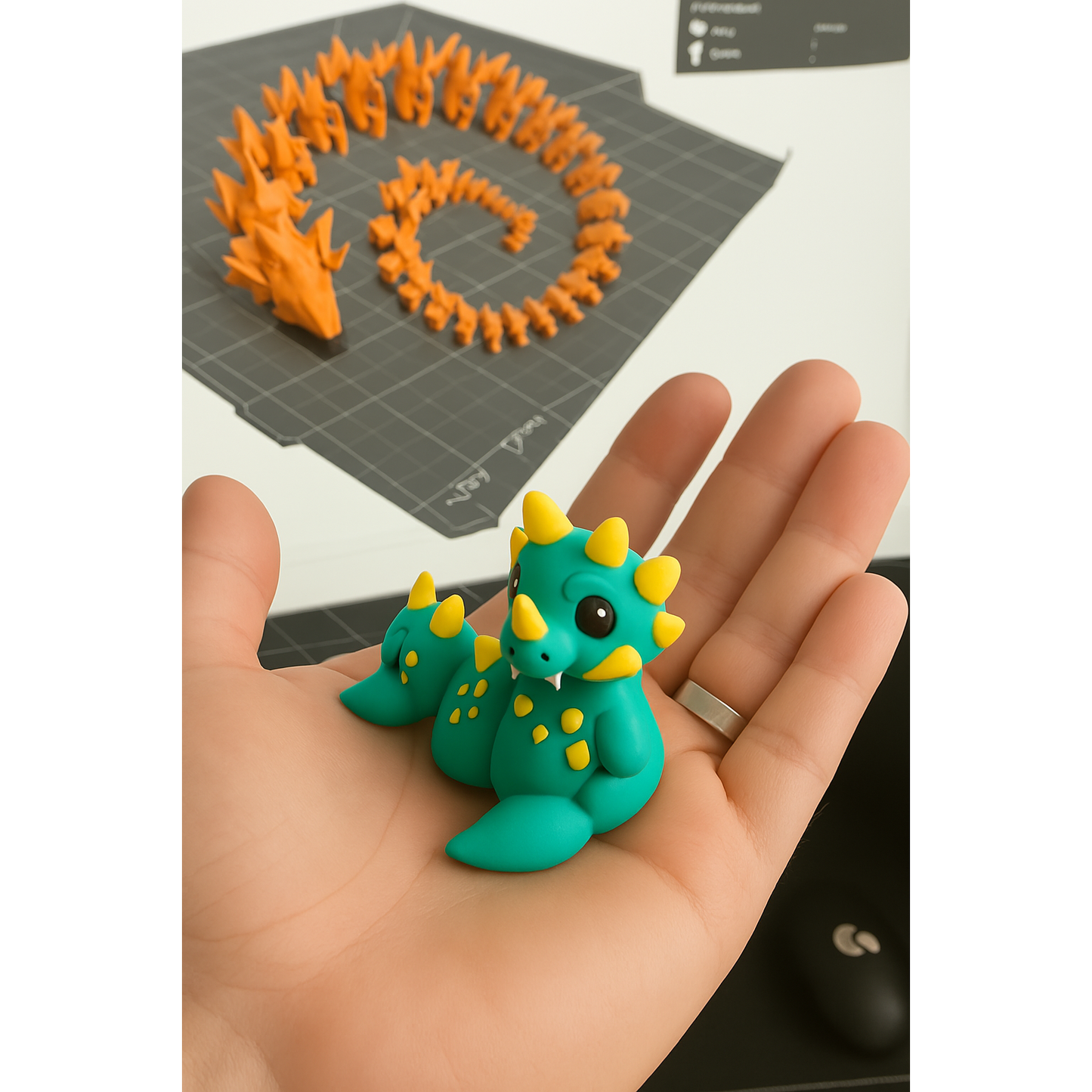 Nessy the Articulated Loch Beast – 3D Printed Poseable Creature
