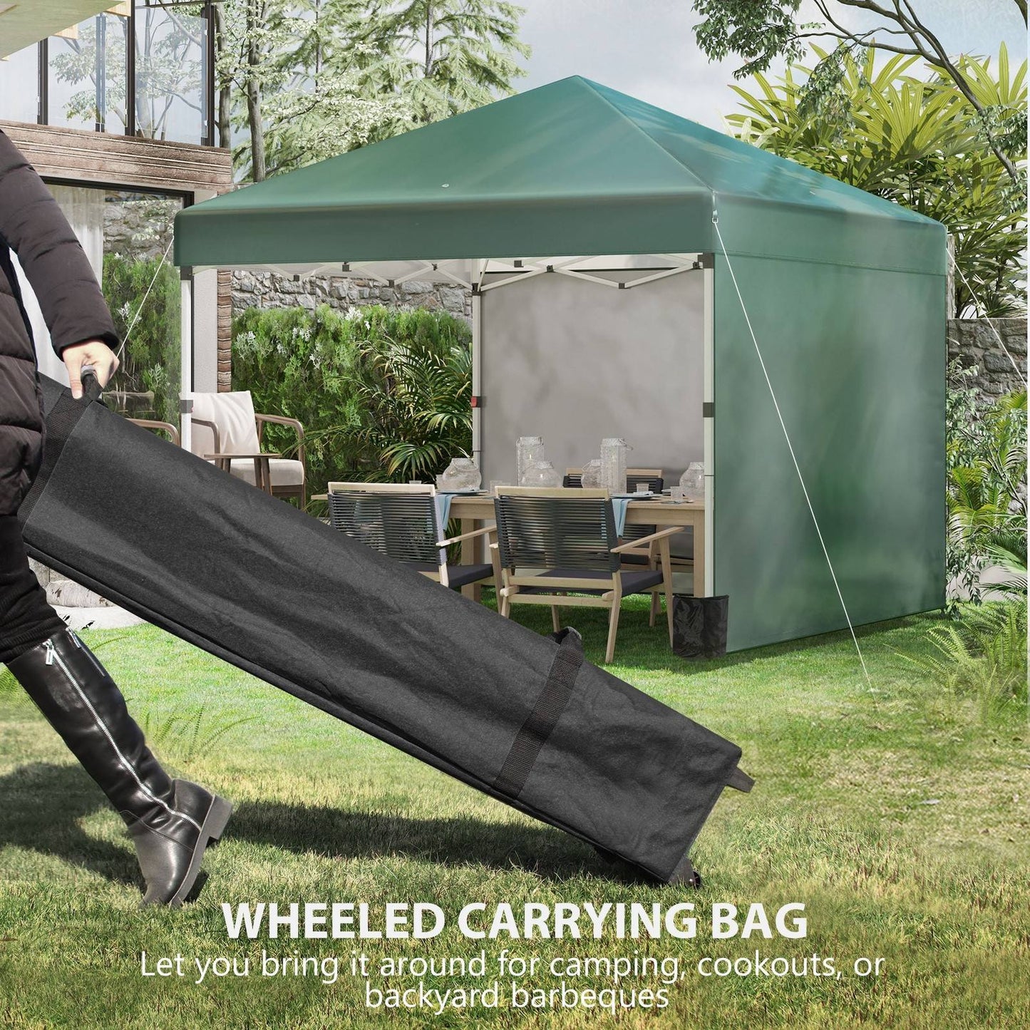 3 x 3 M Pop Up Gazebo with 2 Sidewalls