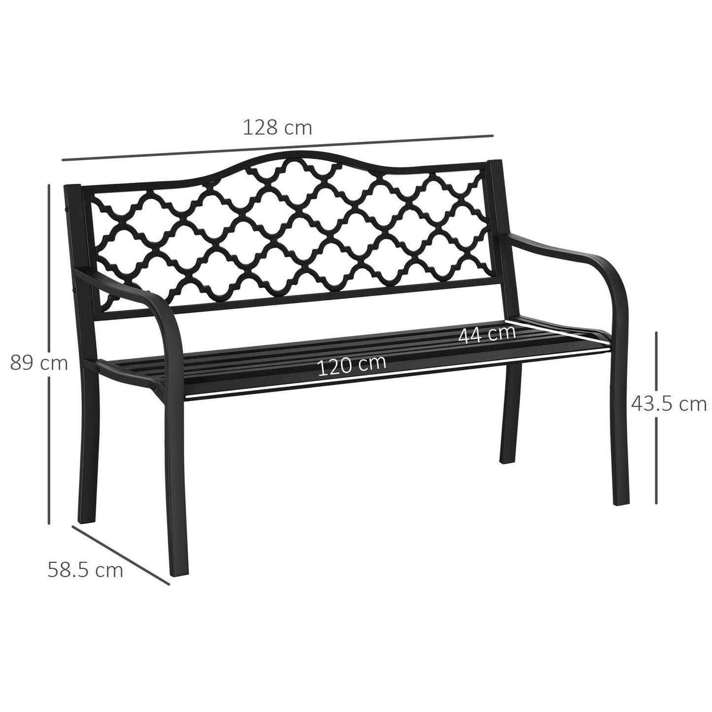 2 Seater Garden Bench Antique Loveseat for Yard