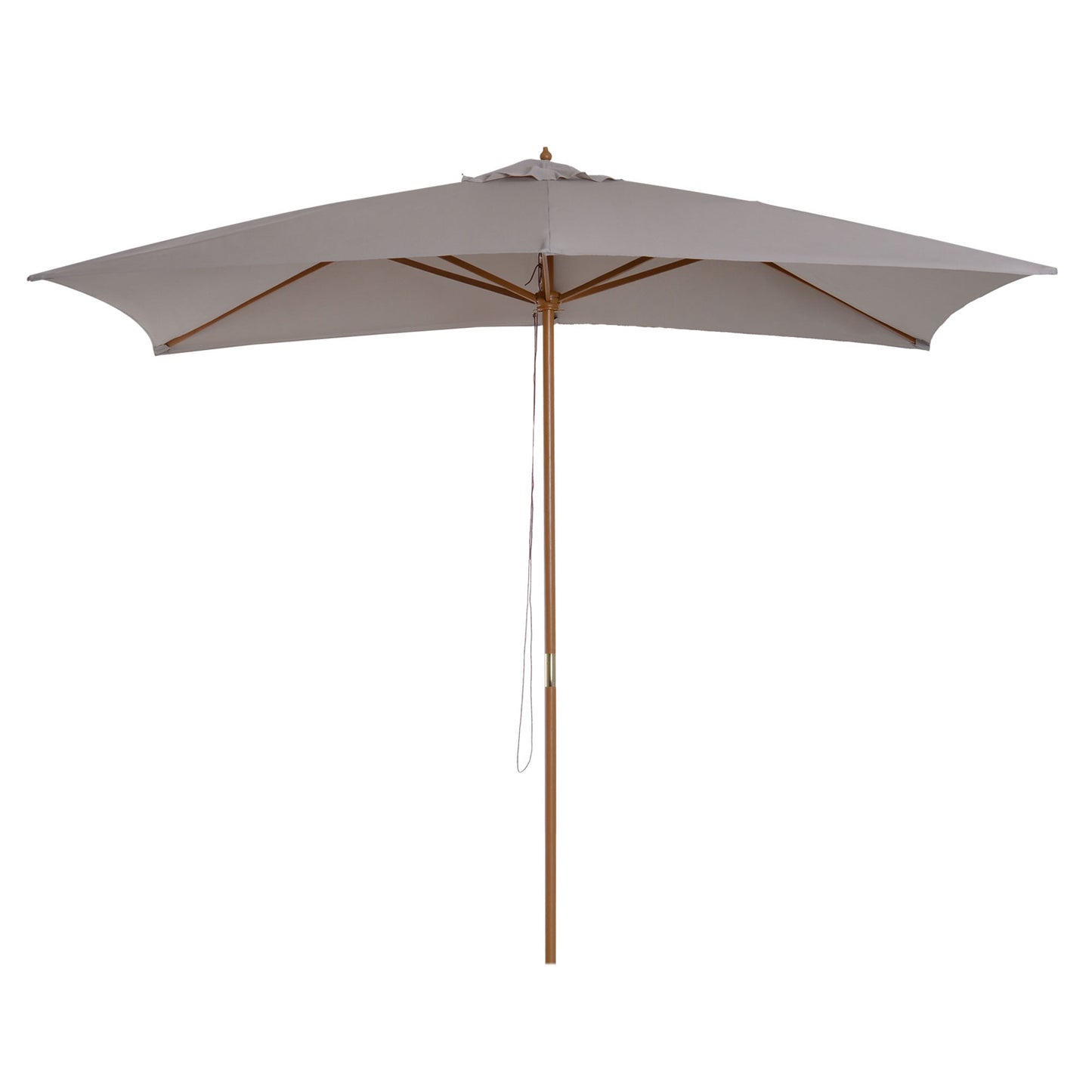 2 x 3m Wooden Garden Parasol Umbrella Outdoor Sun Shade Canopy