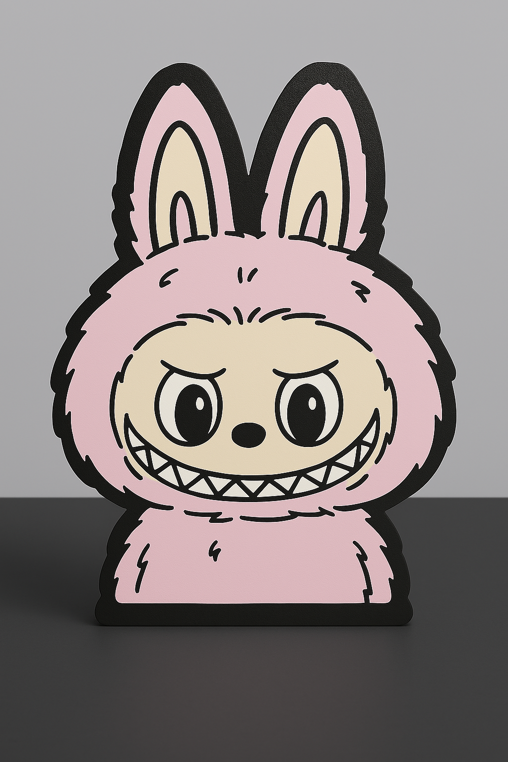 Pink Labubu battery-powered LED lightbox for Pop Mart collectors"