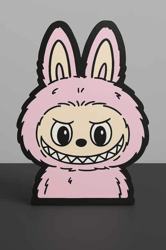 Pink Labubu battery-powered LED lightbox for Pop Mart collectors"