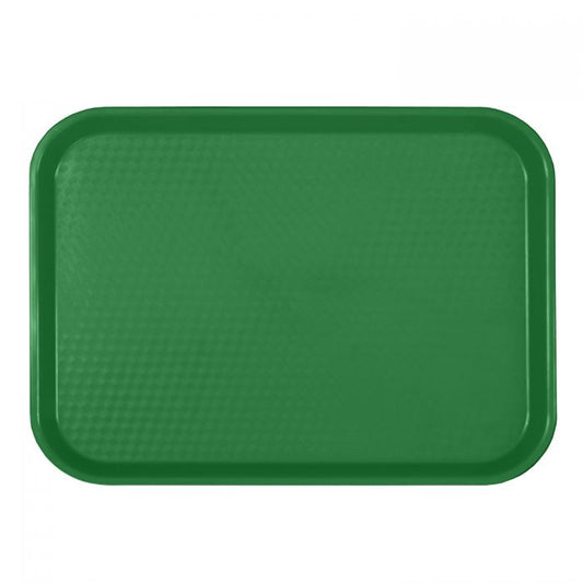 Rectangular Fast Food Serving Trays Green Small - 345mm x 265mm (10 ½in x 13in)