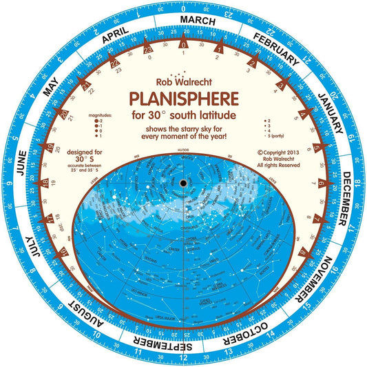 English Planisphere for 30° South