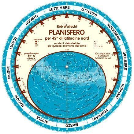 Italian Planisfero per 42° Nord