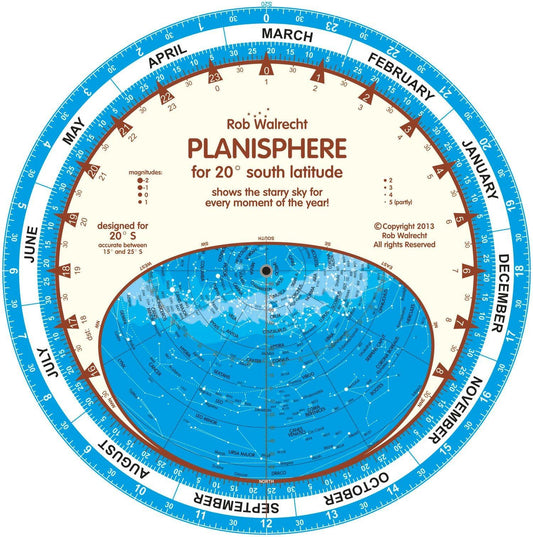 English Planisphere for 20° South