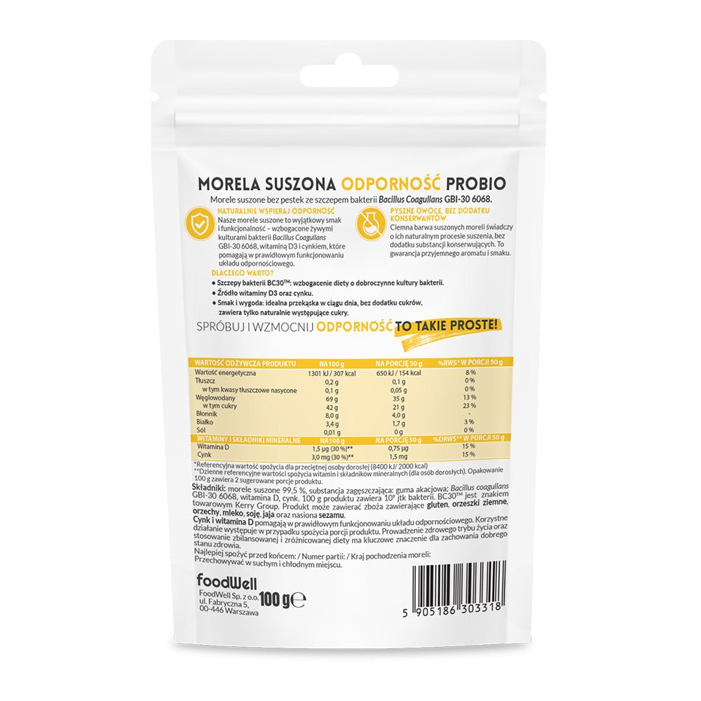 Dried apricots - Immunity Probio 100g