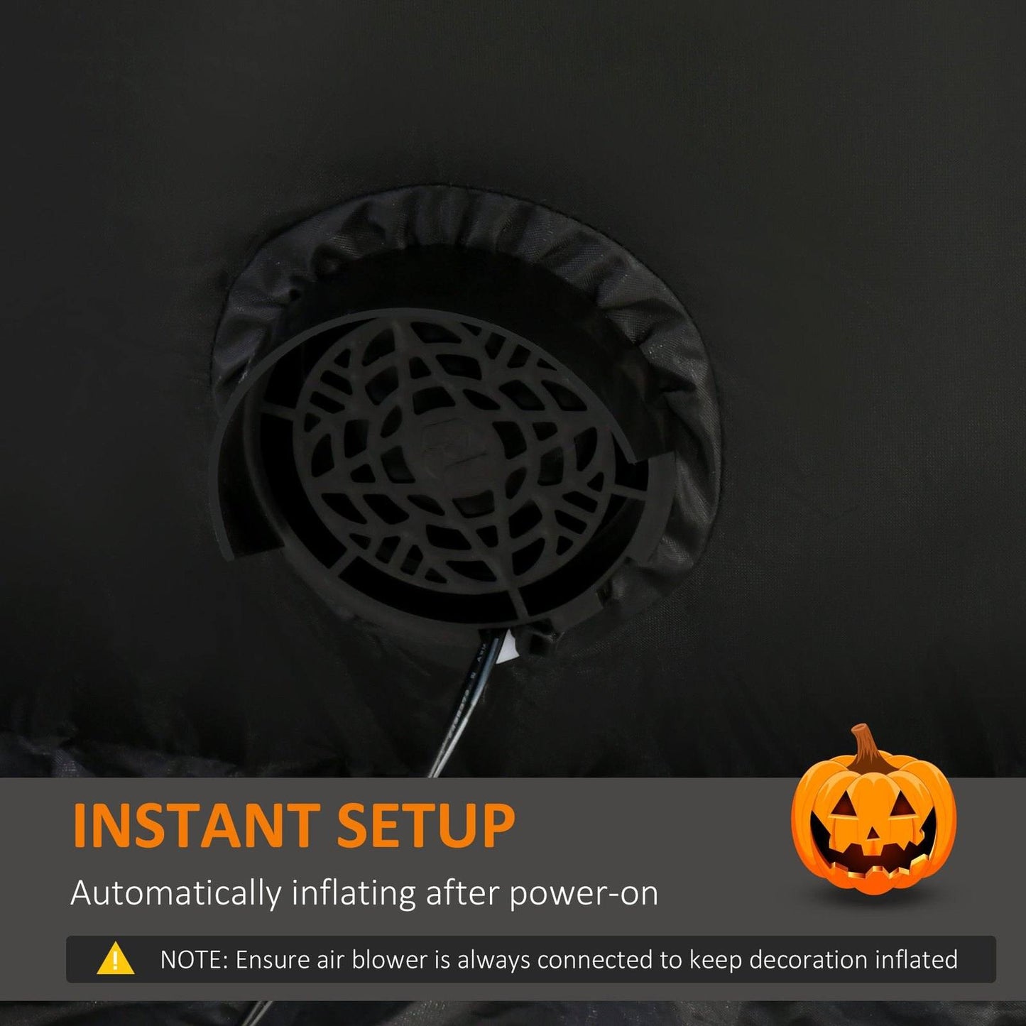 2.7m Inflatable Halloween Pumpkin with Build-in LED for Party Garden Decorations