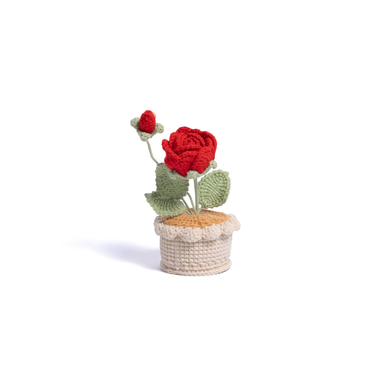 Love Blossom Crocheted Heart Roses and Plants