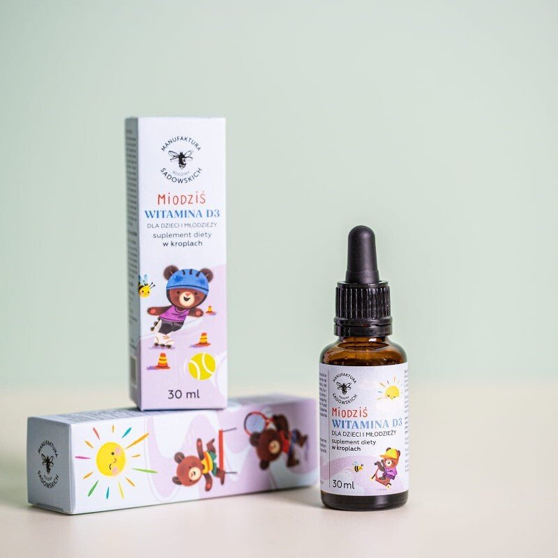 Drops Vitamin D3 for Kids - Honey Bear 30ml