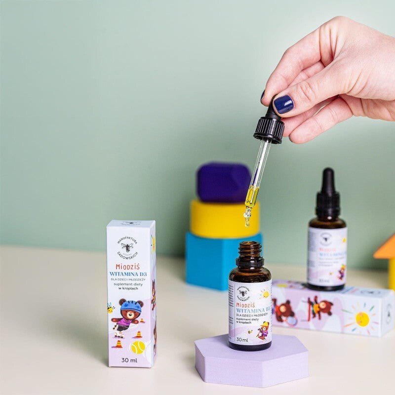 Drops Vitamin D3 for Kids - Honey Bear 30ml