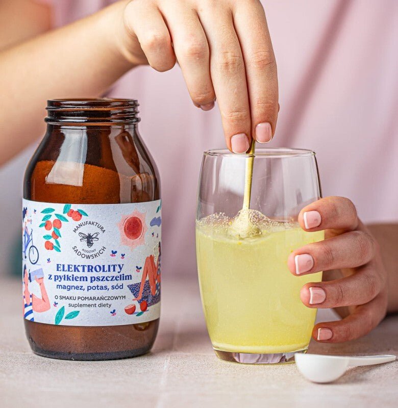 Electrolytes with bee pollen in orange flavor 390g (60 portions)