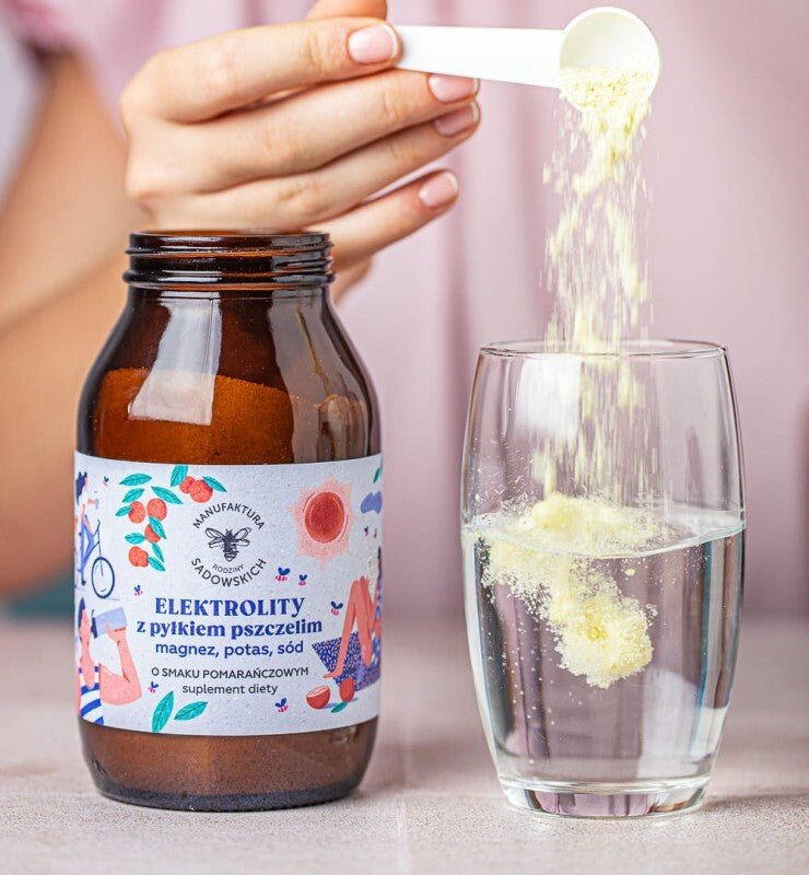 Electrolytes with bee pollen in orange flavor 390g (60 portions)