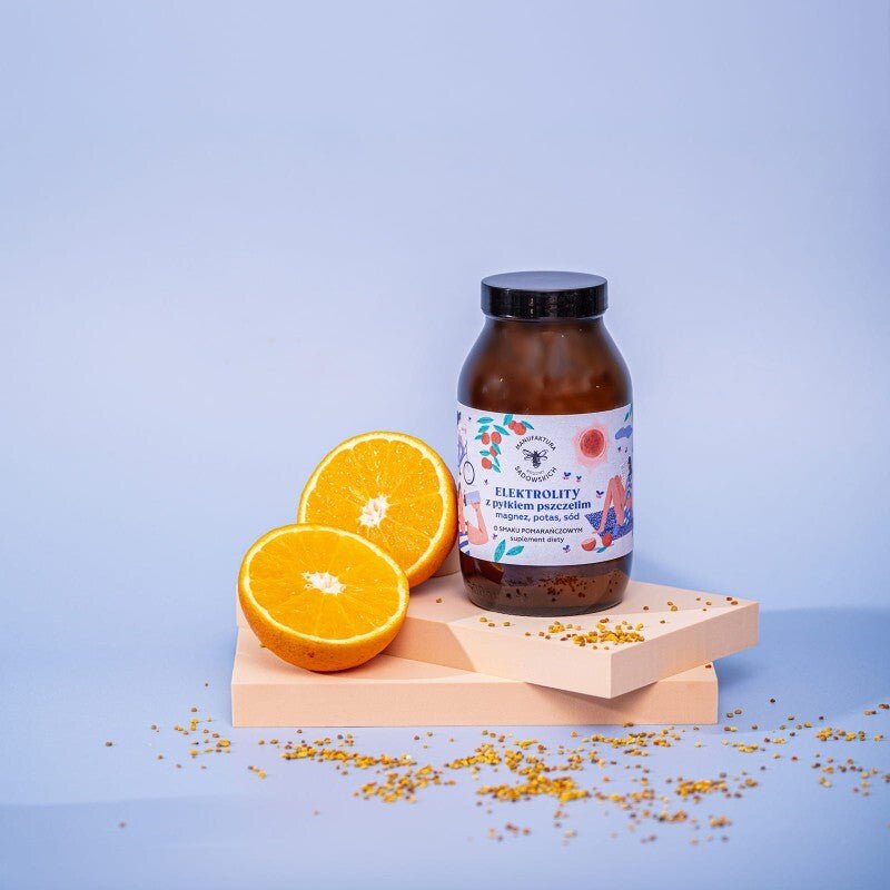 Electrolytes with bee pollen in orange flavor 390g (60 portions)