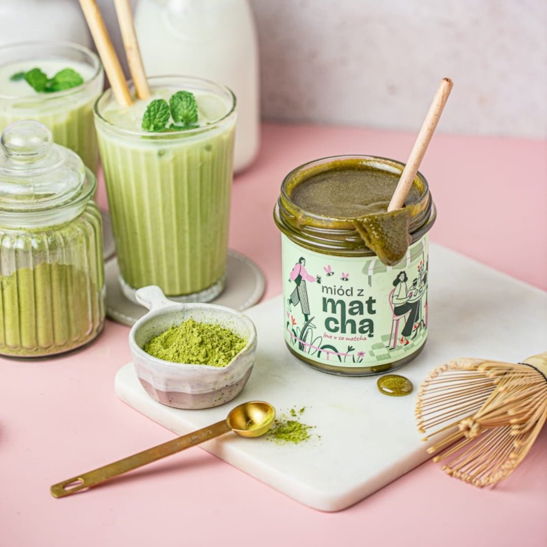 Honey with matcha 430g