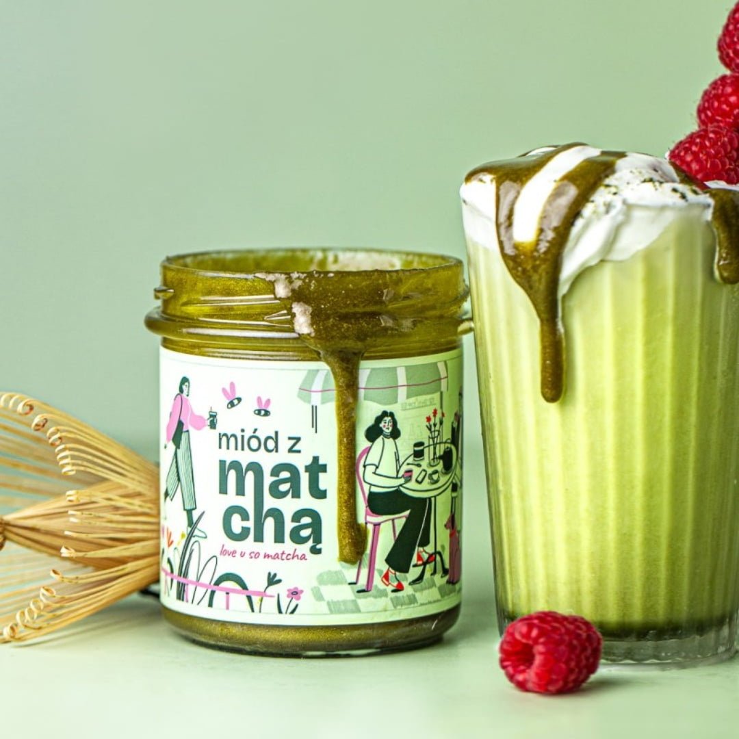 Honey with matcha 430g