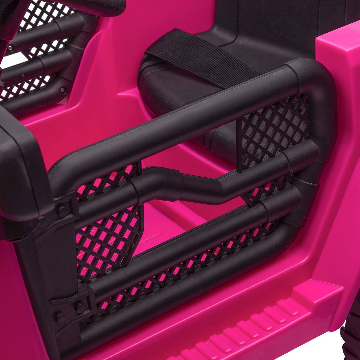 12V Battery-powered 2 Motors Kids Electric Ride On Car Truck Off-road Toy with Parental Remote Control Horn Lights Suspension Wheels for 3-6 Years Old Pink