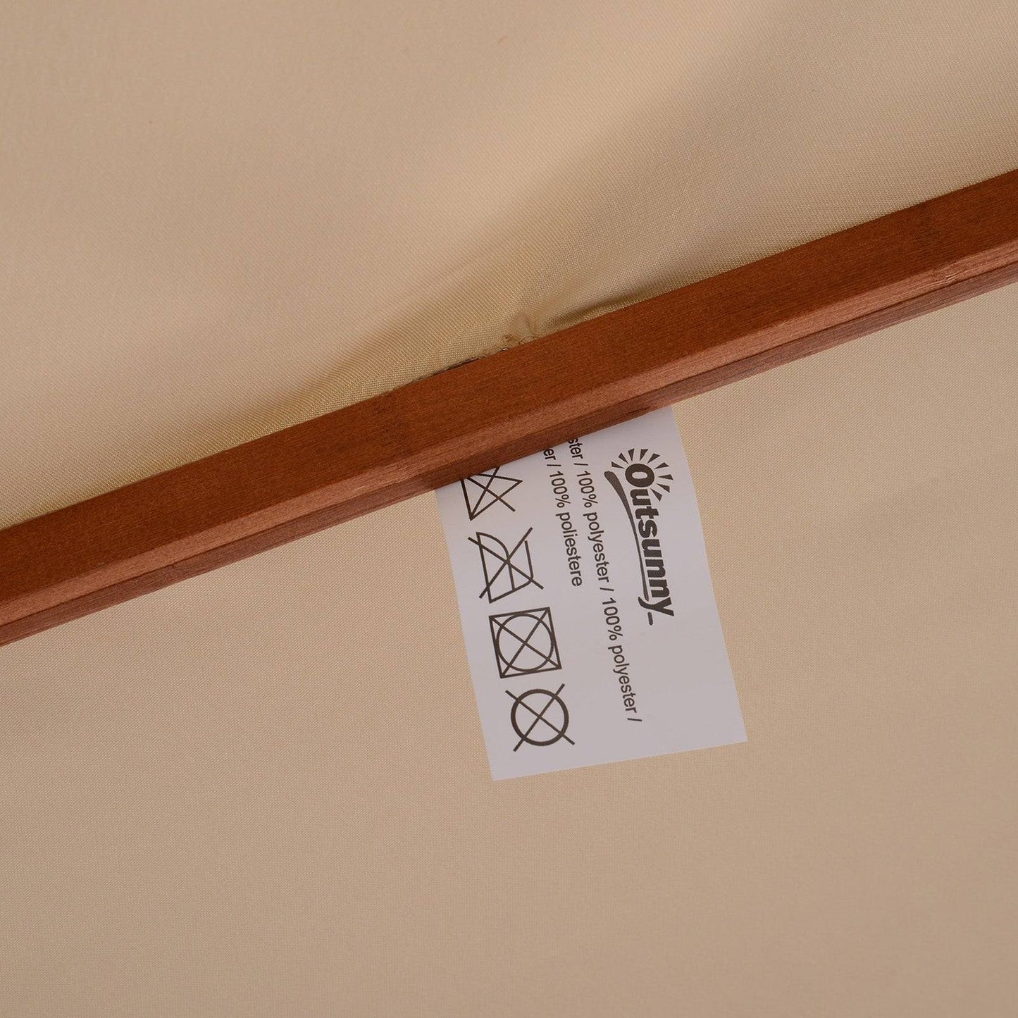 2.7m Patio Double Tier Umbrella Parasol-Beige