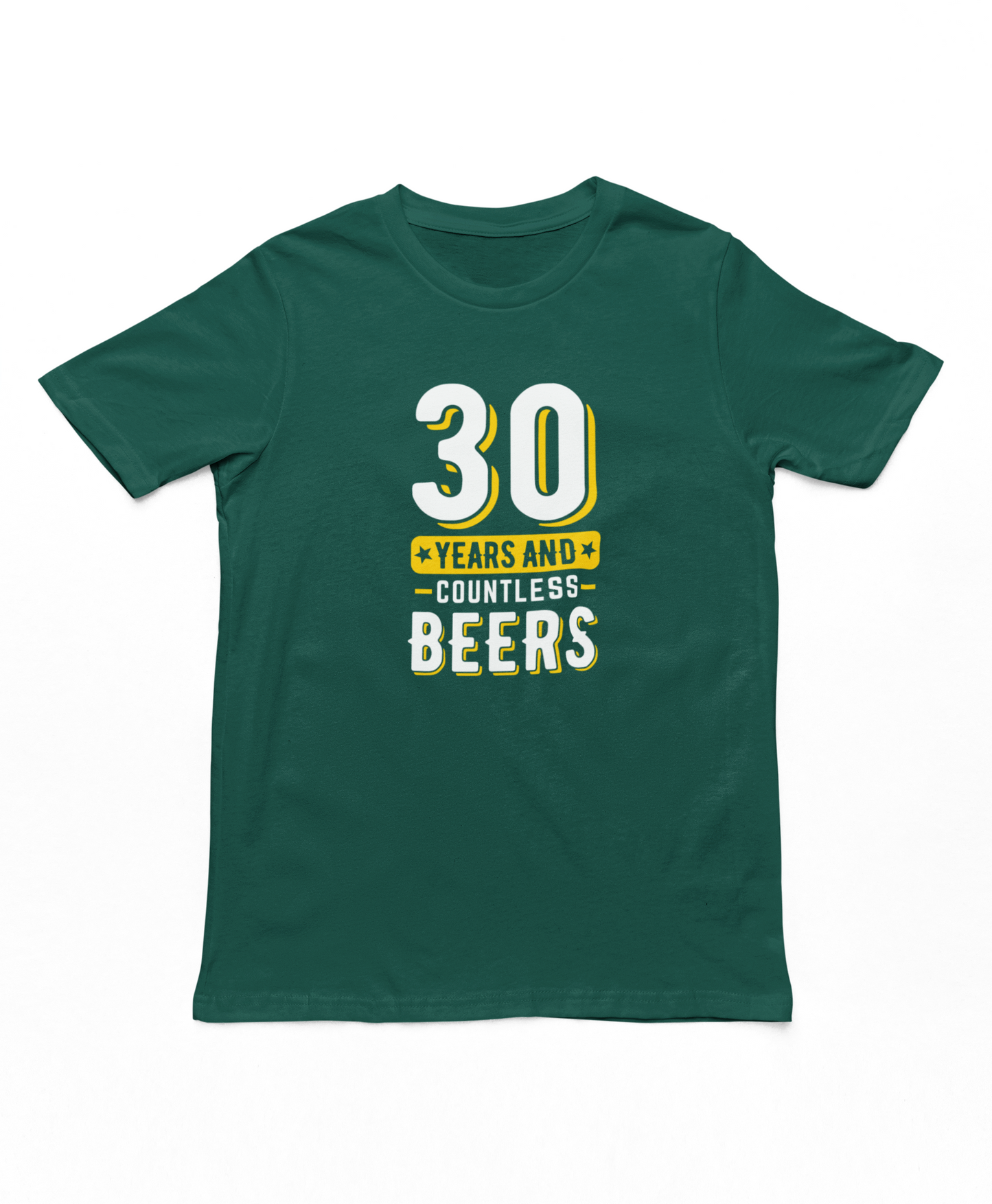 30 Years & Countless Beers Adults T-Shirt
