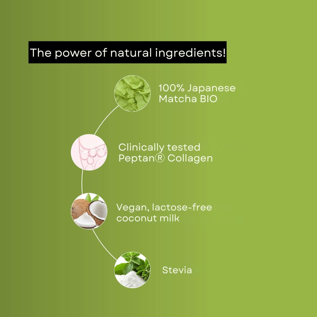 Matcha Latte Collagen - focus & energy, skin, antioxidation 280g