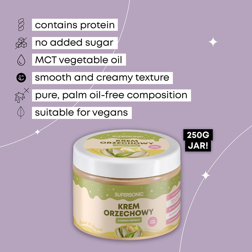 Peanut spread with pistachio flavour LOW CARB 250g