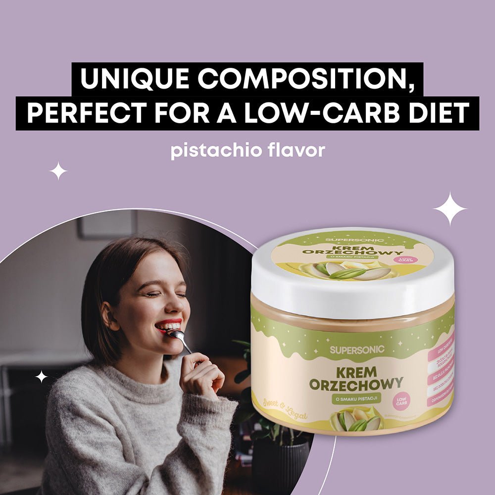 Peanut spread with pistachio flavour LOW CARB 250g