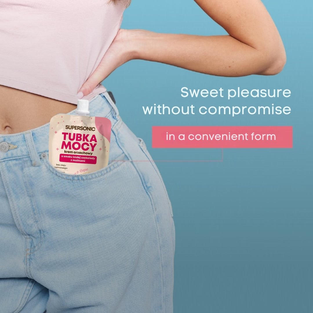 Power Tube - Nut cream with white chocolate & raspberries flavour 50g