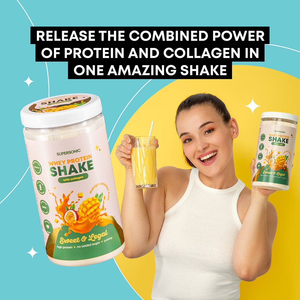 Whey Protein SHAKE with collagen - Mango-Passion Fruit KETO 560g