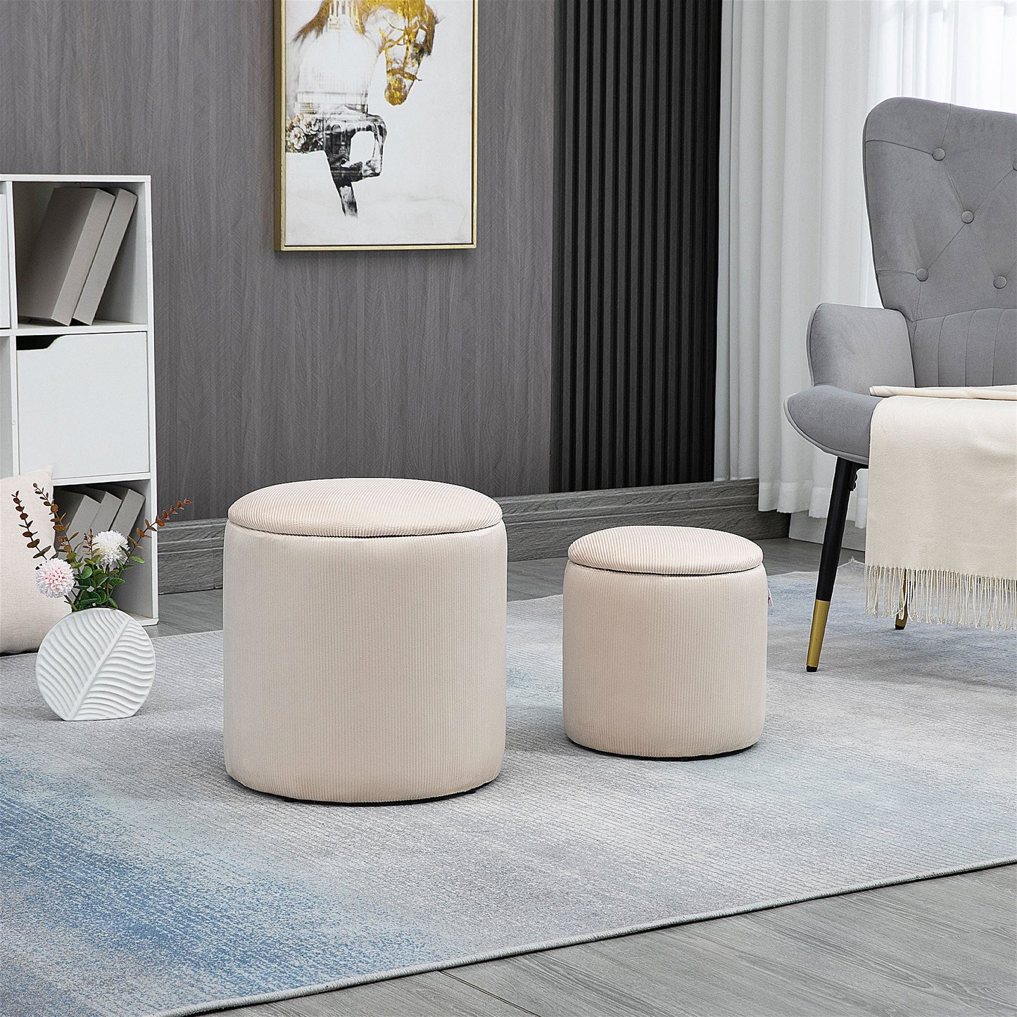 Modern Storage Ottoman with Removable Lid