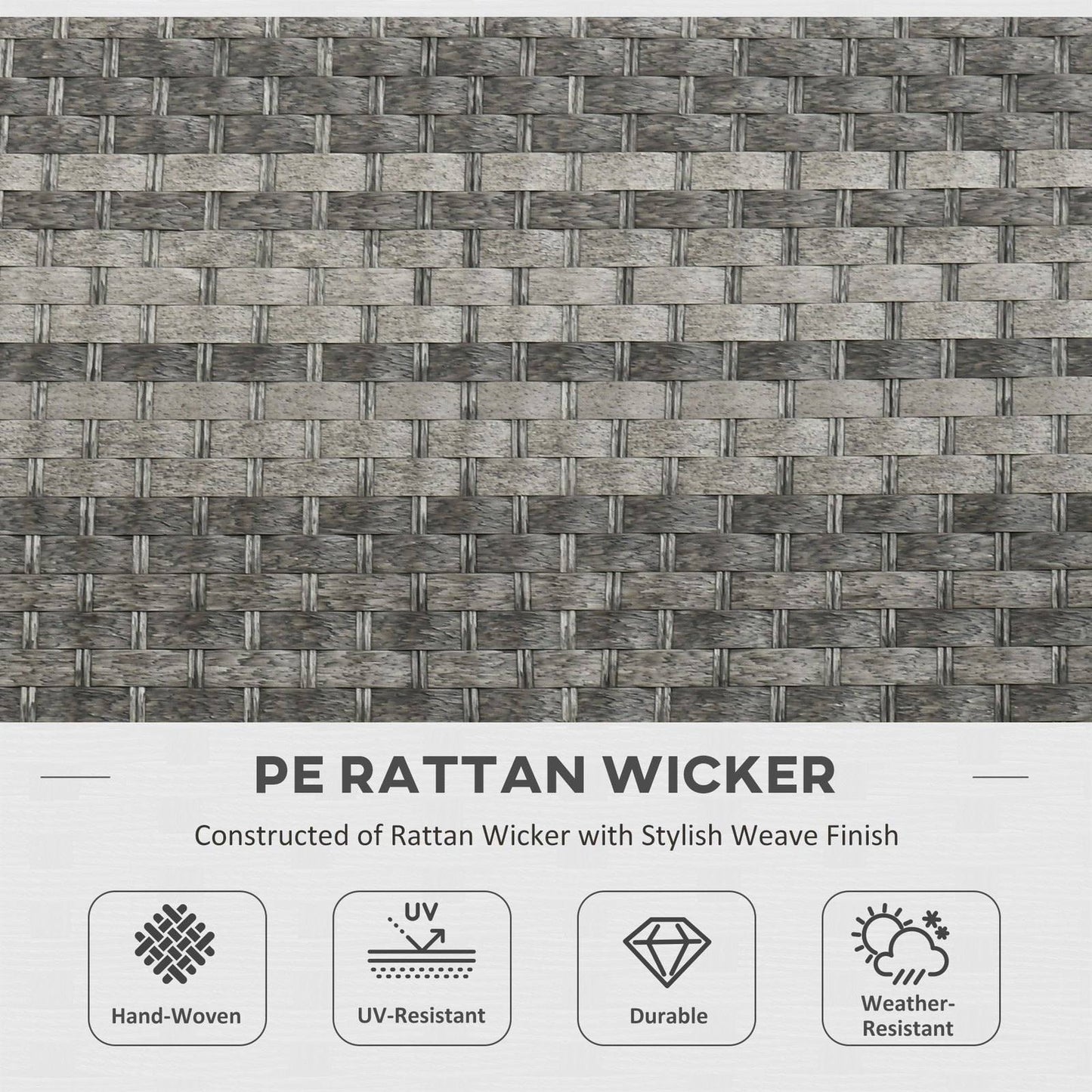 7-Pieces PE Rattan Garden Furniture Set